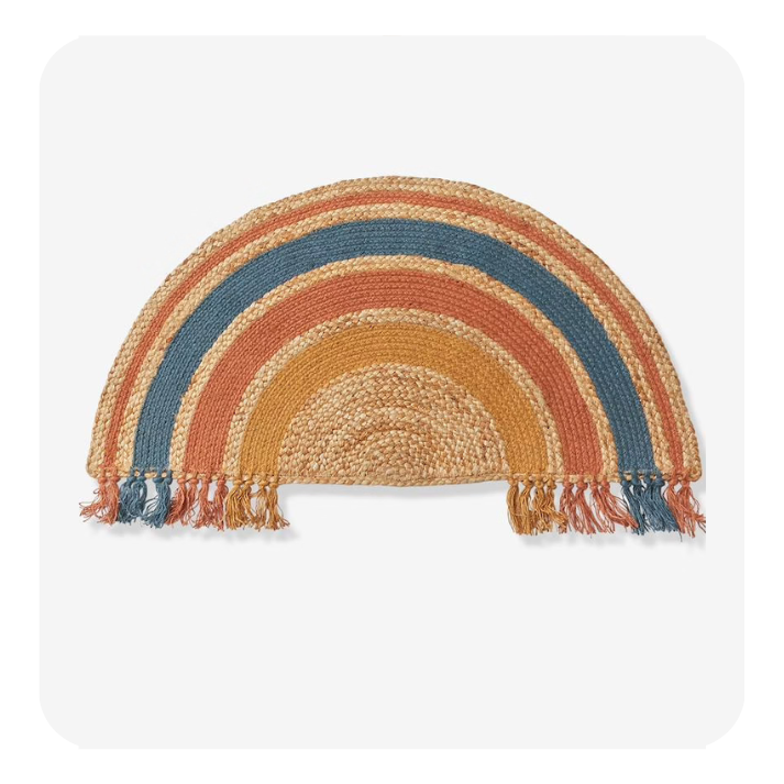 Kinderzimmer Jute-Teppich WILD SAHARA - mehrfarbig/regenbogen